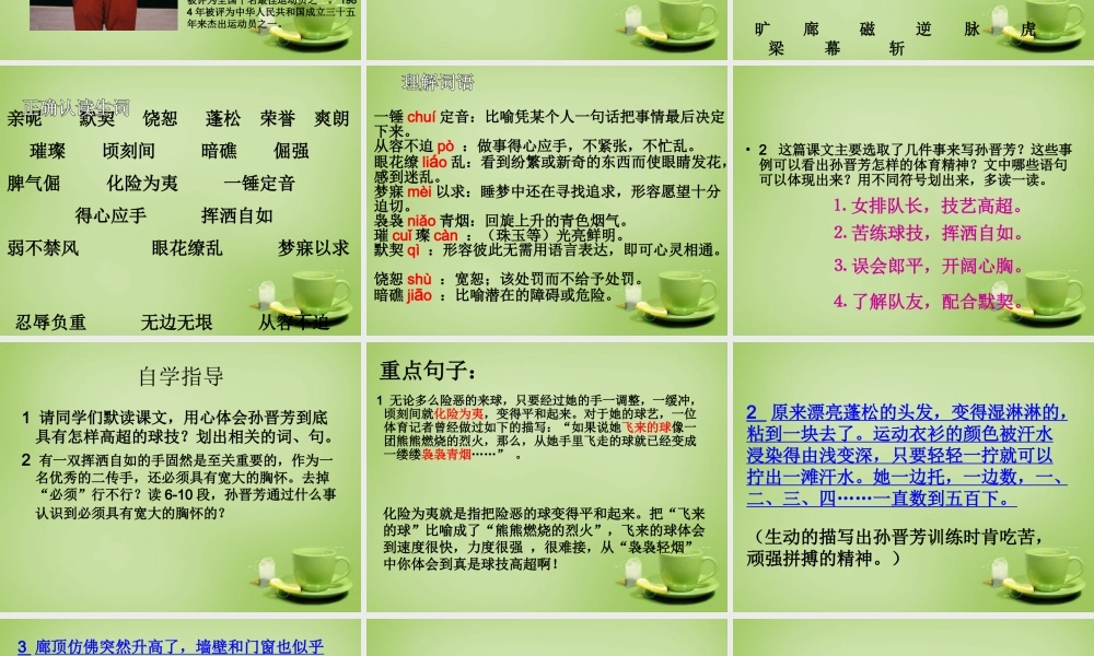 秋六年级语文上册《把掌声分给她一半》课件4 北师大版-北师大版小学六年级上册语文课件