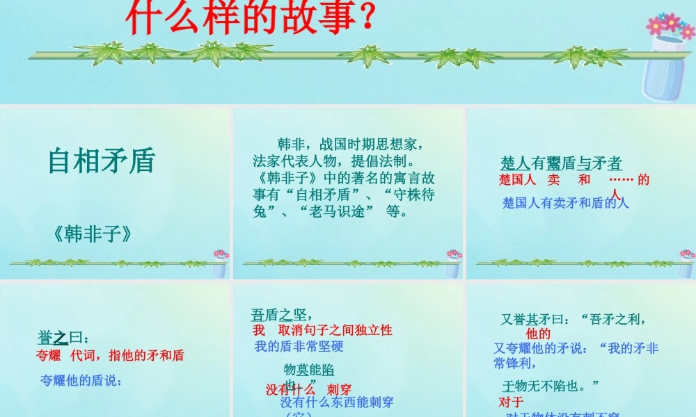 秋六年级语文上册 第一单元 2 寓言两则 自相矛盾教学课件 语文S版-语文S版小学六年级上册语文课件