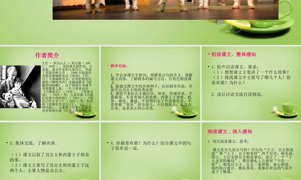 秋六年级语文上册《丑公主》课件1 北师大版-北师大版小学六年级上册语文课件