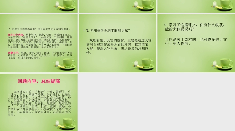秋六年级语文上册《丑公主》课件1 北师大版-北师大版小学六年级上册语文课件