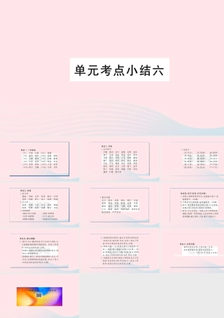 （福建专版）秋三年级语文上册 单元考点小结六习题课件 新人教版-新人教版小学三年级上册语文课件