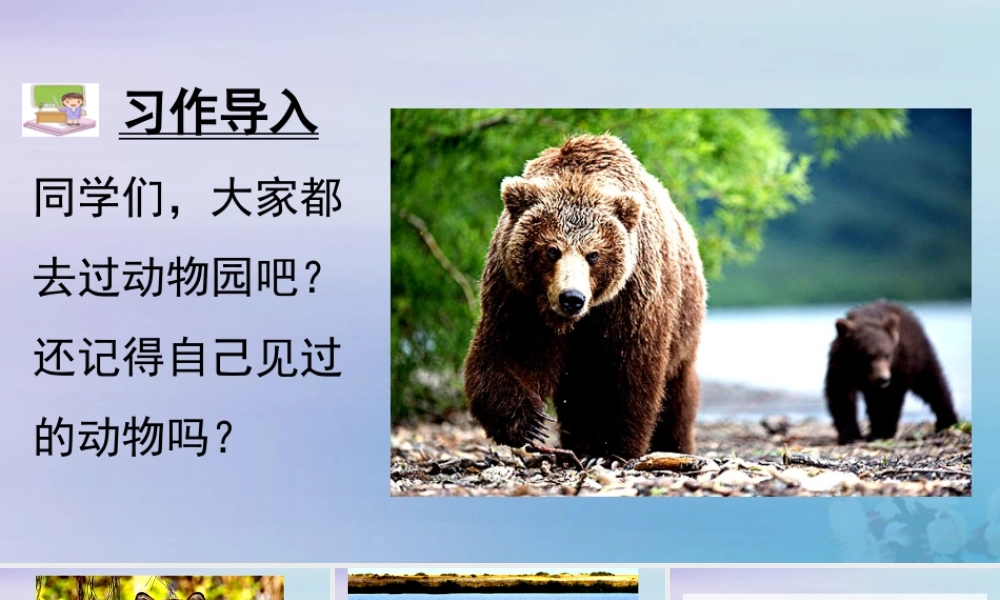 秋四年级语文上册 第二单元 习作 小小“动物园”教学课件 新人教版-新人教版小学四年级上册语文课件