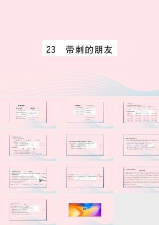 （福建专版）秋三年级语文上册 第七单元 23 带刺的朋友习题课件 新人教版-新人教版小学三年级上册语文课件