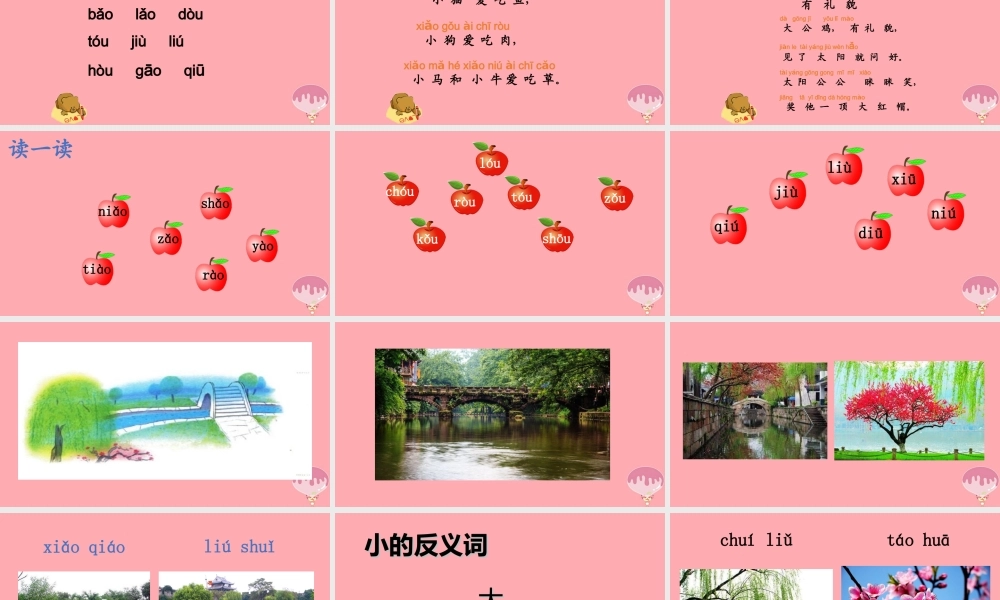 （秋季版）一年级语文上册 第2课 ao ou iu 课件 新人教版-新人教版小学一年级上册语文课件