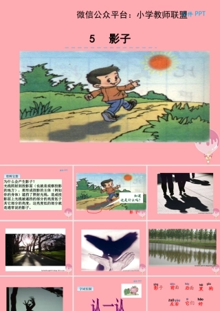 （秋季版）一年级语文上册 第5课 影子课件 新人教版-新人教版小学一年级上册语文课件