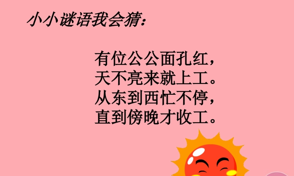 （秋季版）二年级语文上册 第九单元 太阳是大家的课件1 湘教版-湘教版小学二年级上册语文课件