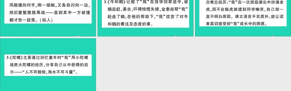（广东地区）四年级语文上册 第六单元知识总结作业课件 新人教版-新人教版小学四年级上册语文课件