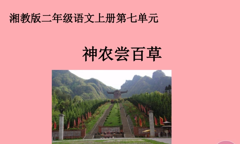 （秋季版）二年级语文上册 第七单元 神农尝百草课件1 湘教版-湘教版小学二年级上册语文课件