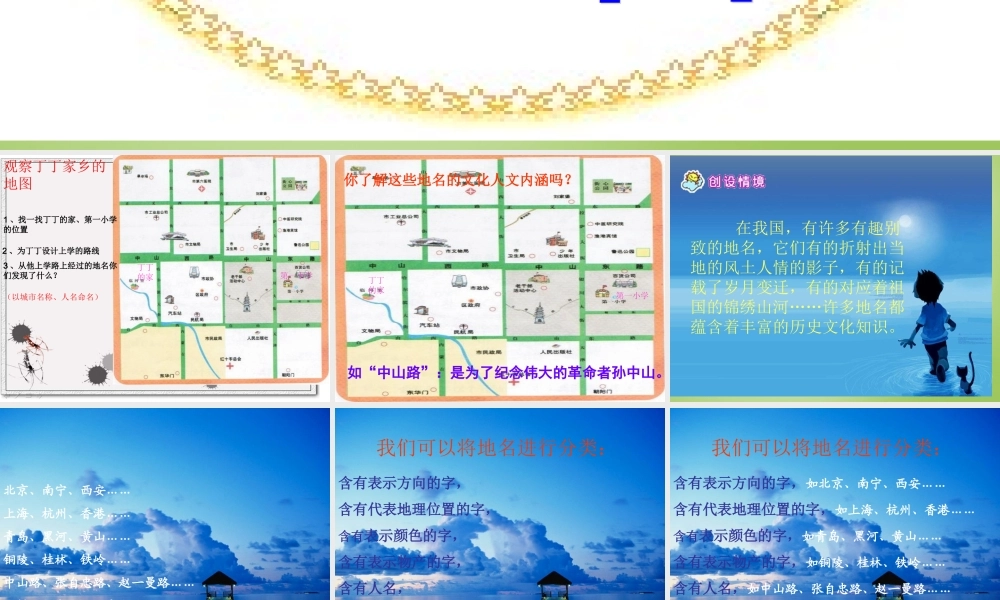 秋四年级语文上册《地名》课件1 北师大版-北师大版小学四年级上册语文课件