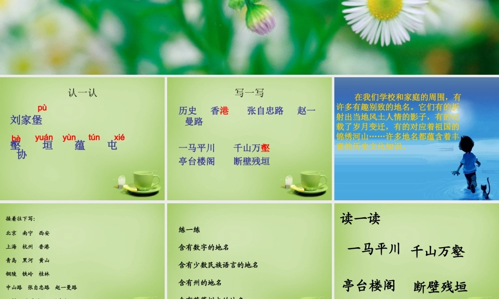 秋四年级语文上册《地名》课件2 北师大版-北师大版小学四年级上册语文课件