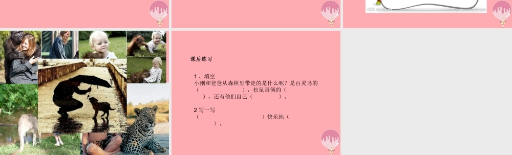 （秋季版）二年级语文上册 第五单元 从森林里带走什么课件1 湘教版-湘教版小学二年级上册语文课件
