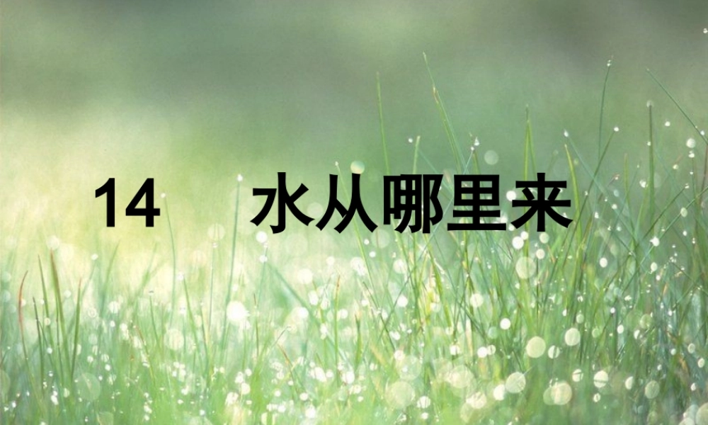 （秋季版）二年级语文上册 第五单元 水从哪里来课件1 湘教版-湘教版小学二年级上册语文课件