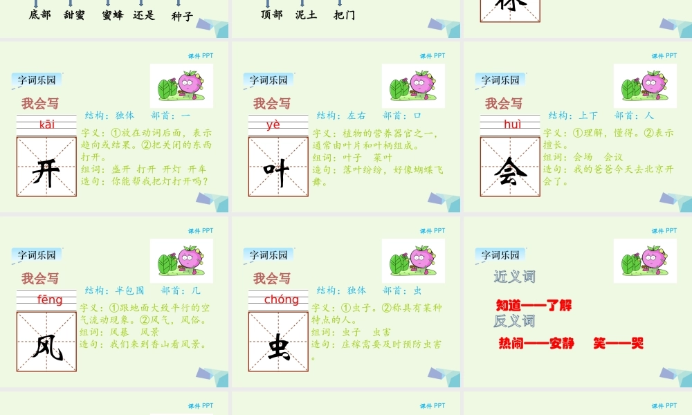 （秋季版）一年级语文上册 第14课 谁说森林静悄悄课件 冀教版-冀教版小学一年级上册语文课件