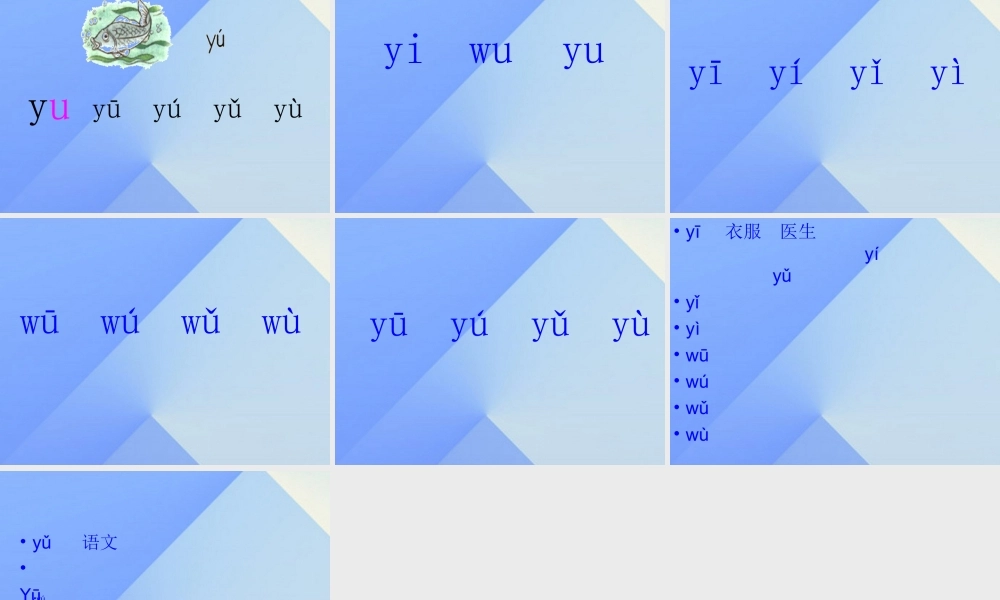 （秋季版）一年级语文上册 汉语拼音2 i u ü y w课件5 新人教版-新人教版小学一年级上册语文课件
