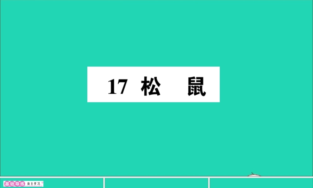 （广东地区）五年级语文上册 第五单元 17 松鼠作业课件 新人教版-新人教版小学五年级上册语文课件