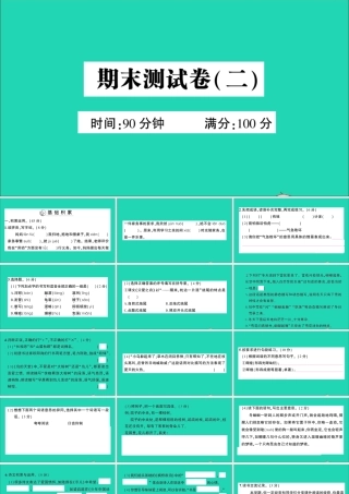 （广东地区）五年级语文上册 期末测试（二）课件 新人教版-新人教版小学五年级上册语文课件
