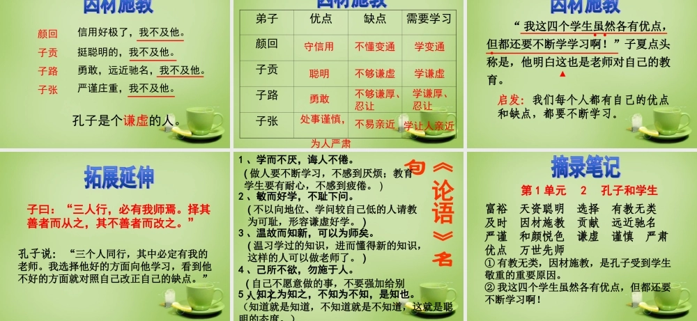 秋四年级语文上册《孔子和学生》课件1 北师大版-北师大版小学四年级上册语文课件