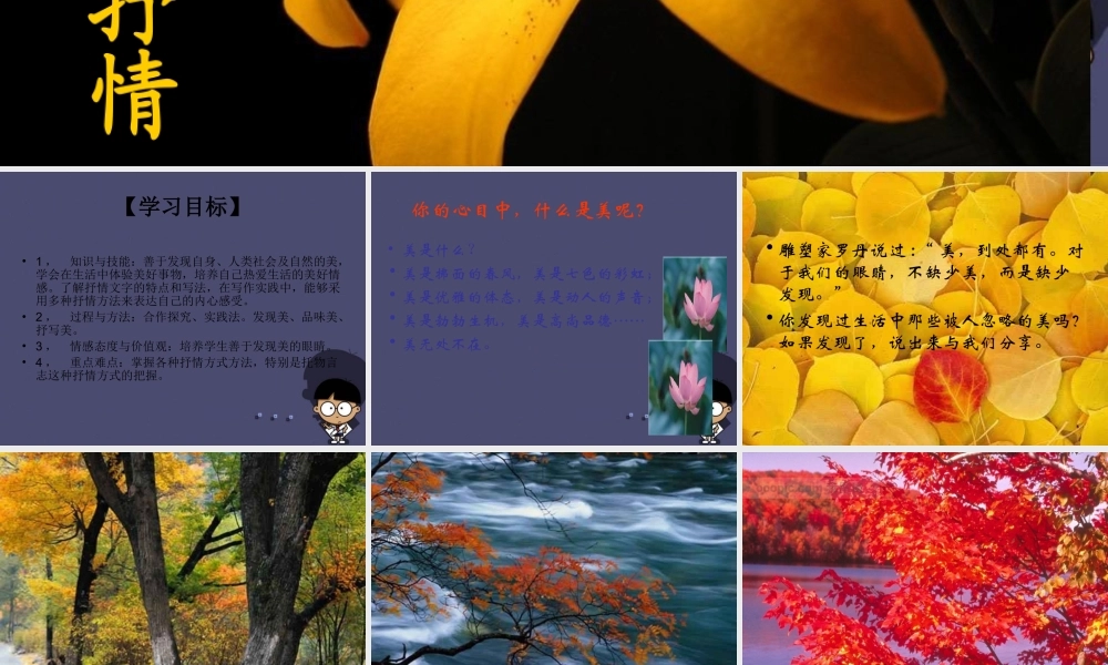 秋四年级语文上册《美的发现》课件 冀教版-冀教版小学四年级上册语文课件