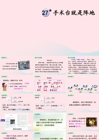 第八单元 27 手术台就是阵地课件