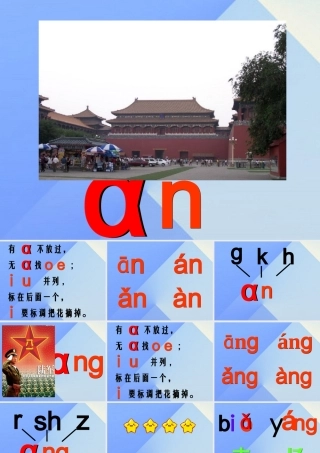 （秋季版）一年级语文上册 ao ai an ang课件2 西师大版-西师大版小学一年级上册语文课件