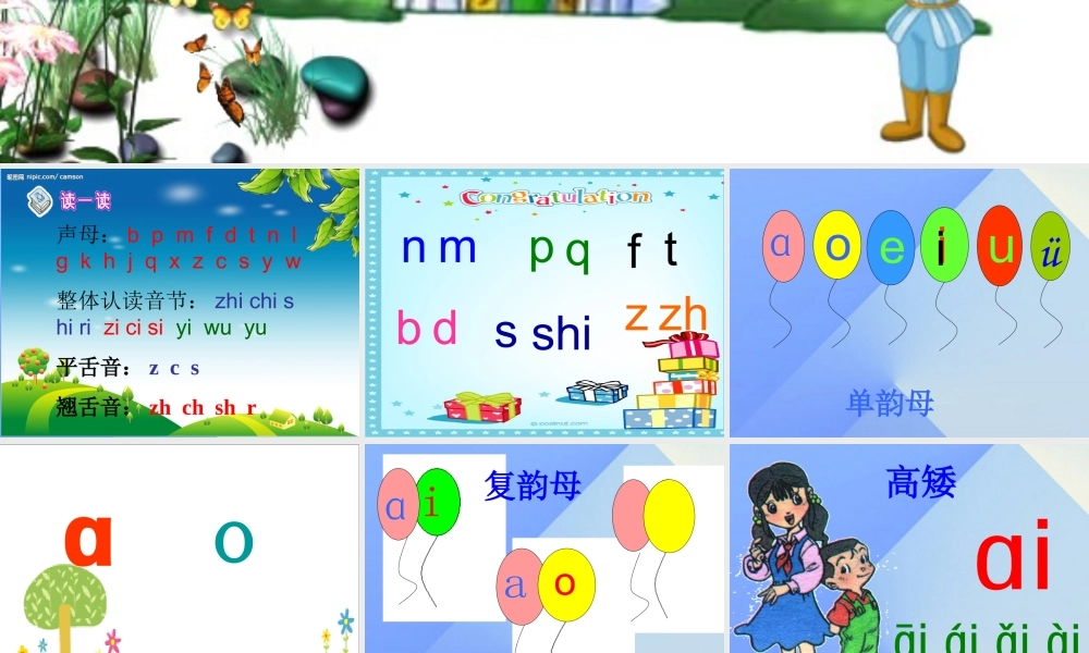 （秋季版）一年级语文上册 ao ai an ang课件5 西师大版-西师大版小学一年级上册语文课件