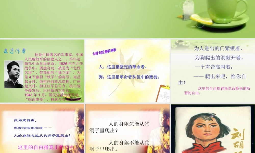 秋四年级语文上册《囚歌》课件2 北师大版-北师大版小学四年级上册语文课件