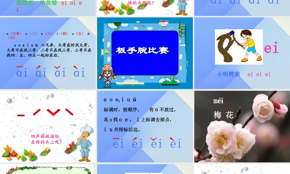 （秋季版）一年级语文上册 汉语拼音9 ai ei ui课件5 新人教版-新人教版小学一年级上册语文课件