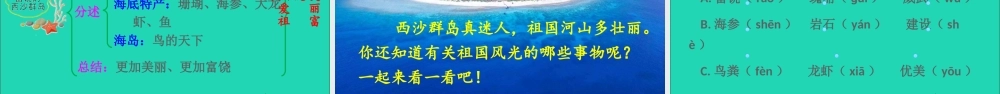 第六单元 18 富饶的西沙群岛课件