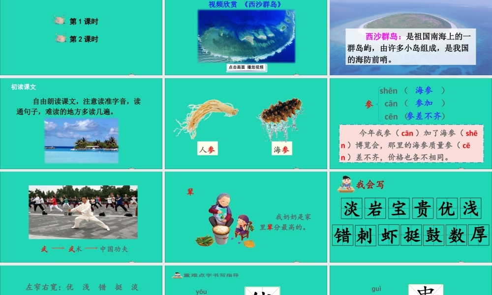 第六单元 18《富饶的西沙群岛》课件