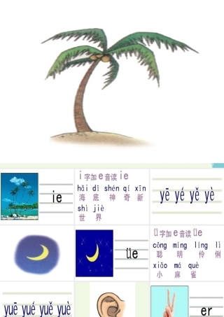 （秋季版）一年级语文上册 ie ǖe er课件3 湘教版-湘教版小学一年级上册语文课件