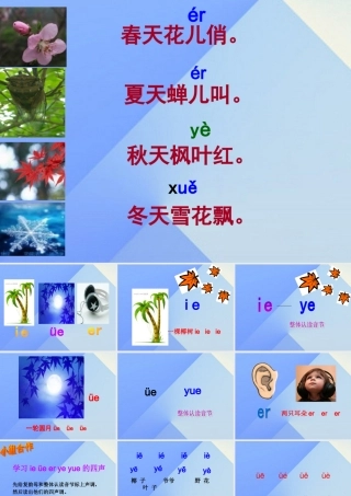 （秋季版）一年级语文上册 汉语拼音11 ie ue er课件4 新人教版-新人教版小学一年级上册语文课件