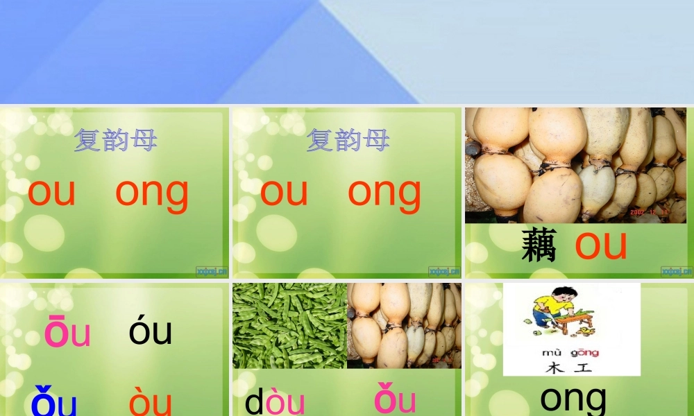 （秋季版）一年级语文上册 ou ong课件2 西师大版-西师大版小学一年级上册语文课件