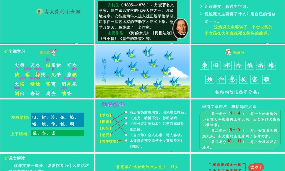 第三单元 8 卖火柴的小女孩课件