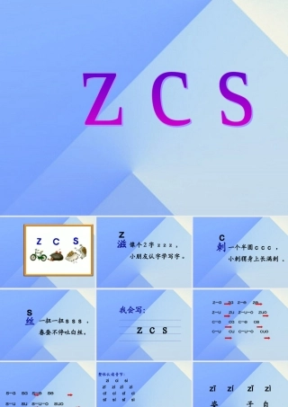 （秋季版）一年级语文上册 z zh c ch s sh r (er)课件1 西师大版-西师大版小学一年级上册语文课件