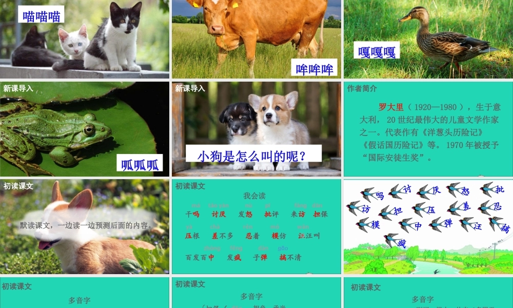 第四单元 14 小狗学叫课件