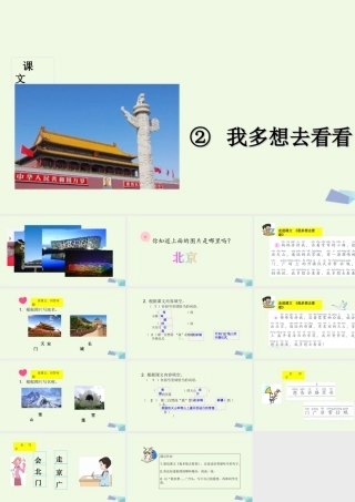 （秋季版）一年级语文下册 第2课 我多想去看看课件 新人教版-新人教版小学一年级下册语文课件