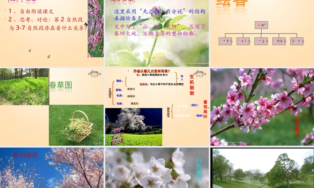 金级语文上册 第三单元 13《春》课件 鲁教版五四制-鲁教版五四级上册语文课件