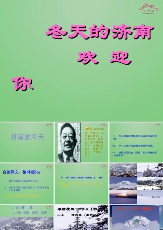 金级语文上册 第三单元 14《济南的冬天》课件 鲁教版五四制-鲁教版五四级上册语文课件