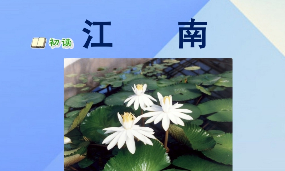 （秋季版）一年级语文上册 课文1 3 江南课件2 新人教版-新人教版小学一年级上册语文课件