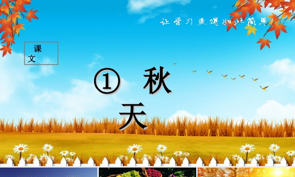 课文 1 1 秋天课堂教学课件1