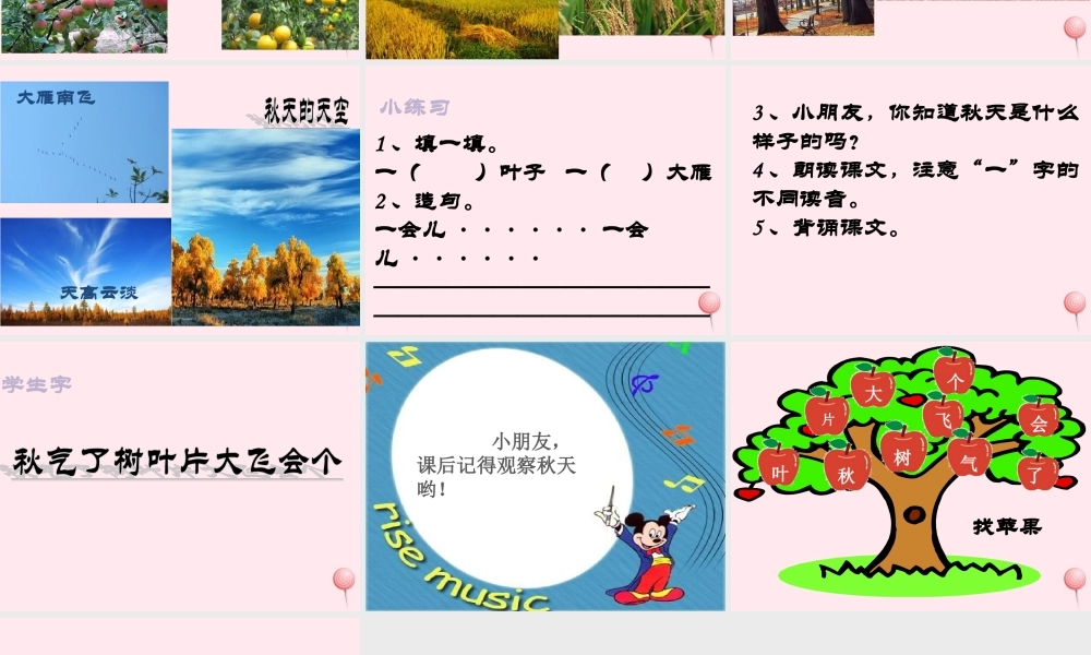 课文 1 1 秋天课堂教学课件2
