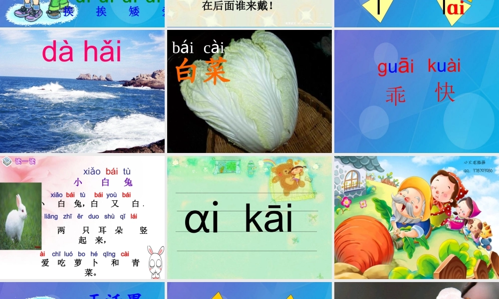 （秋季版）一年级语文上册 拼音10 ai ei ui教学课件 苏教版-苏教版小学一年级上册语文课件