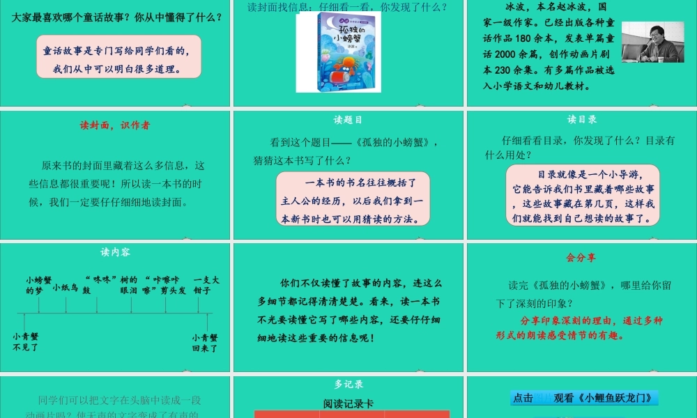 课文1 快乐读书吧：读读童话故事课件