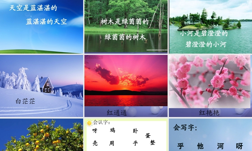 （秋季版）一年级语文下册 课文1 4 世界多美呀课件1 语文S版-语文S版小学一年级下册语文课件