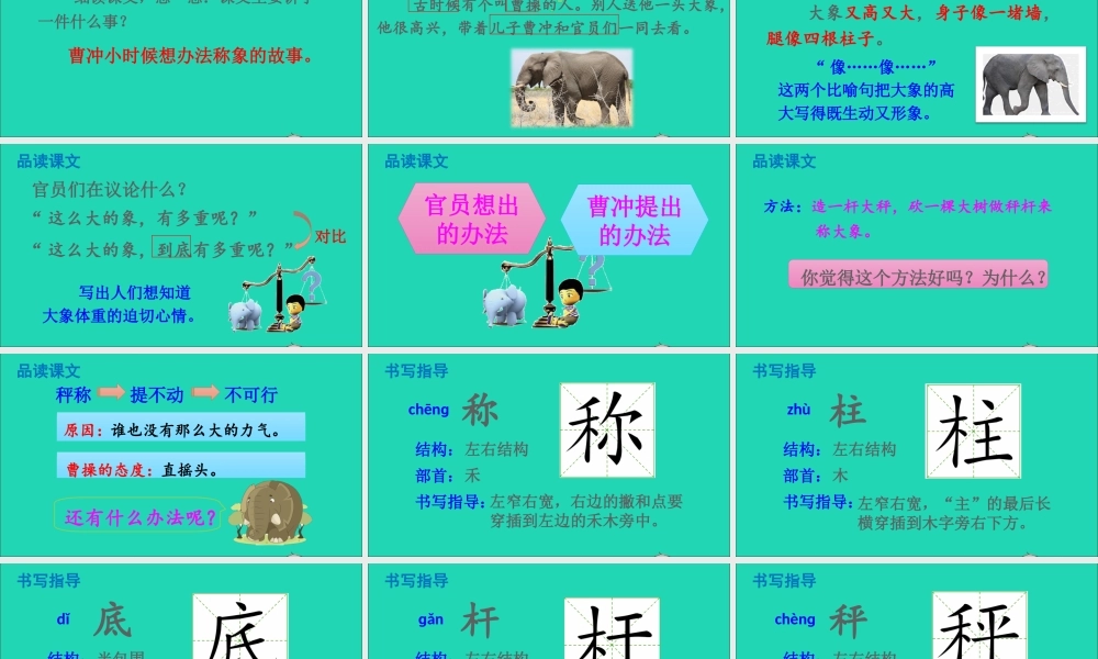 课文2 4 曹冲称象课件