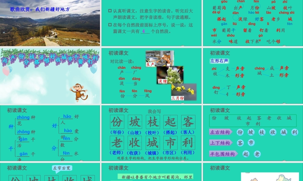 课文3 11 葡萄沟课件