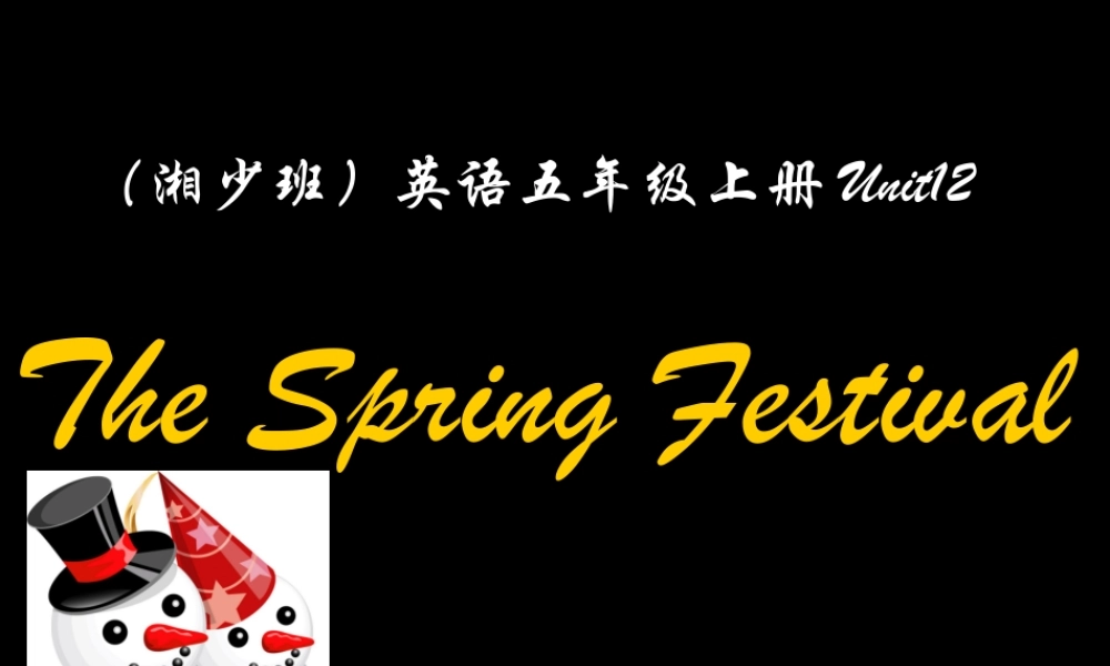 （湘少版）五年级英语上册课件 unit12