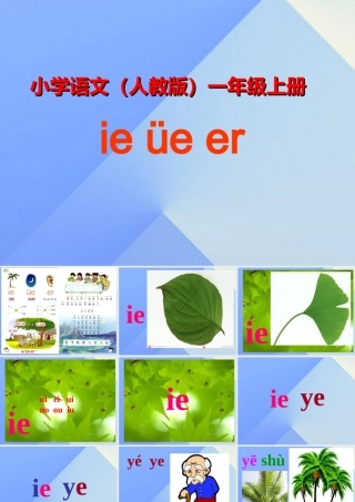（秋级语文上册 汉语拼音11 ie üe er课件4 新人教版-新人教级上册语文课件