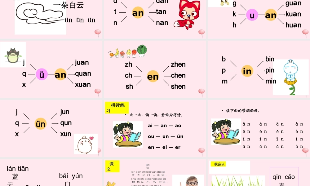 （课堂教学课件1）an en in un ün