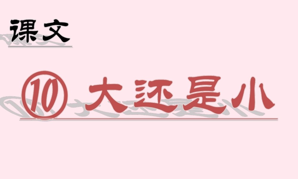 （课堂教学课件2） 大还是小